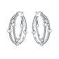 CYMYSS 2025 New 925 Sterling Silver Classic Hollow-out Versatile Hoop Earrings for Women Fine Jewelry Ideal Birthday Party Gifts