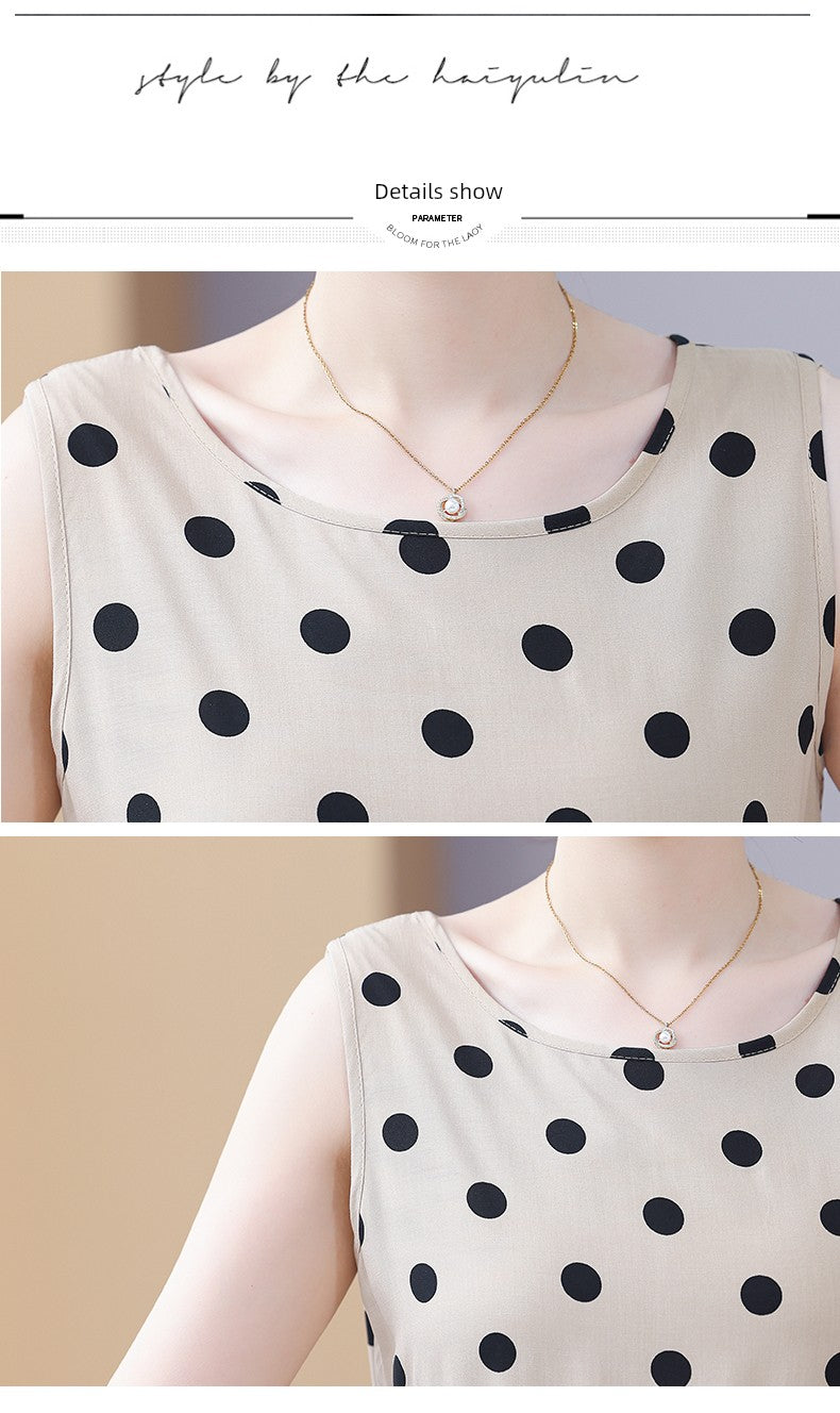 New Arrival Noil Poplin Dress Women's Summer Plus Size Ladieswear Classy Western Style Artificial Cotton Tall Sleeveless Dress Outwear