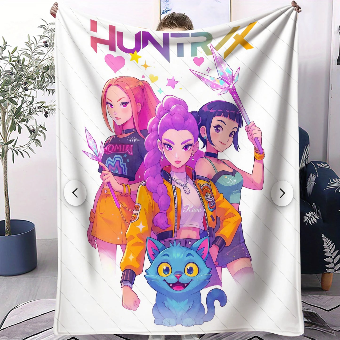 K-Pop Demon Hunters Blanket Hot Anime Flannel Blanket