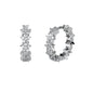 Luxury 925 Sterling Silver Ear Needle Flower Colorful Crystal Gold Earring For Women Hoop Earrings Trend Jewelry  Accessories