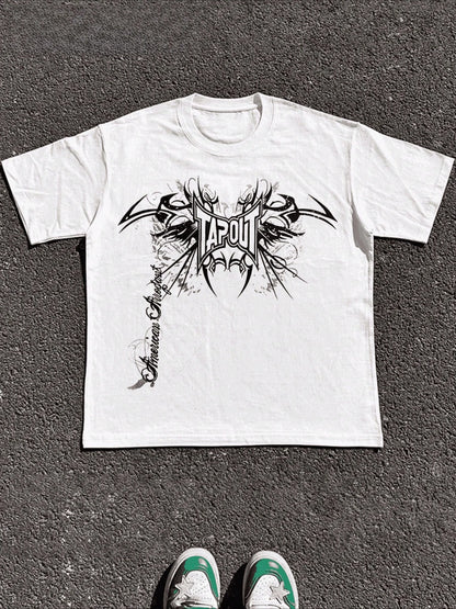 Plus Size Vintage Y2K Size Tapout AOP Graphic Graphic Print T Shirt