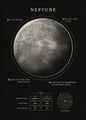 Wonders Of The Space canvas Black and white Moon Saturn Earth Canvas Print Poster Wall  Art Decor Paint For House Room Art Decor