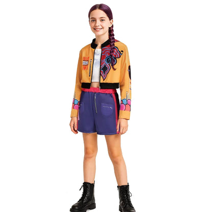 Kids Kpop Demon Hunters Rumi Zoey Mira Cosplay Huntrix Costume For Girls Clothes