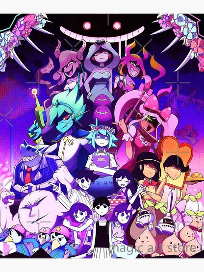 Horror Anime Style Video Game Omori Main Character Game Scene Art Poster Canvas Painting Wall Print Picture Room Home Bar Decor