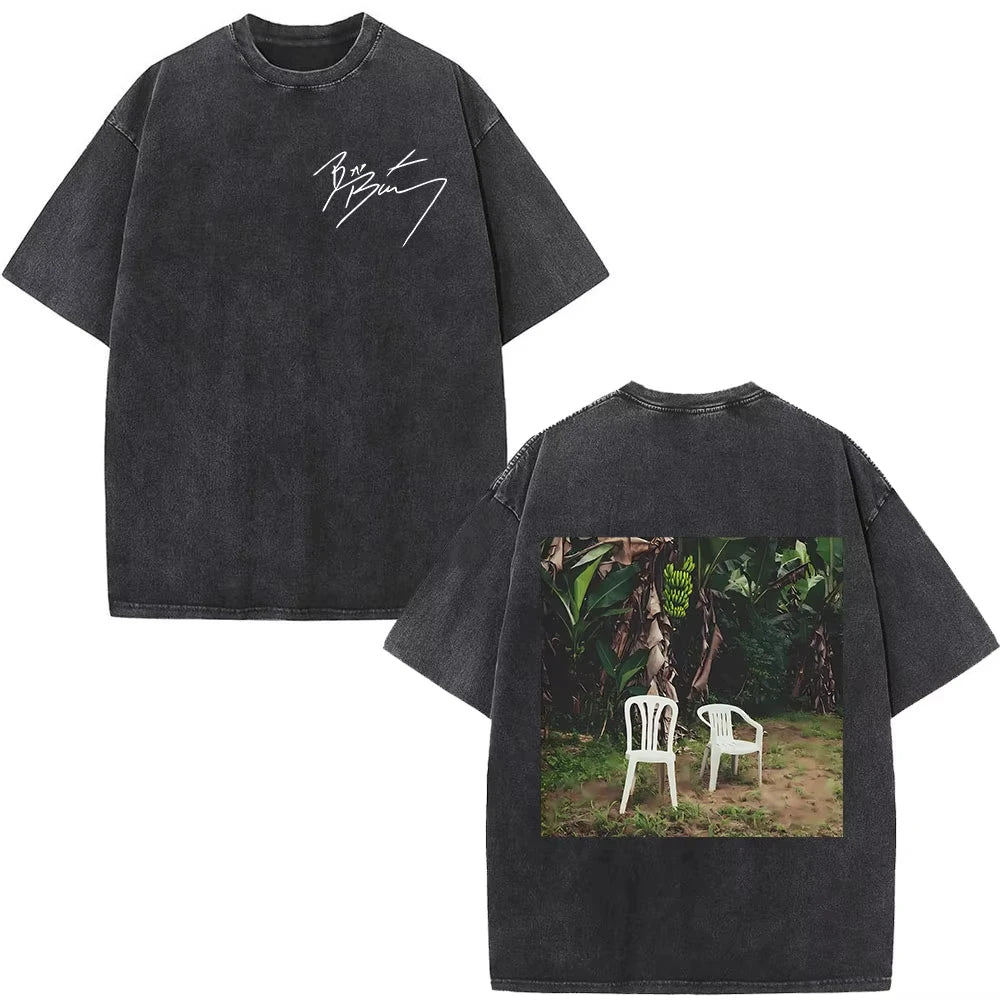 Rapper Bad Bunny Album Cover Print T-Shirt
