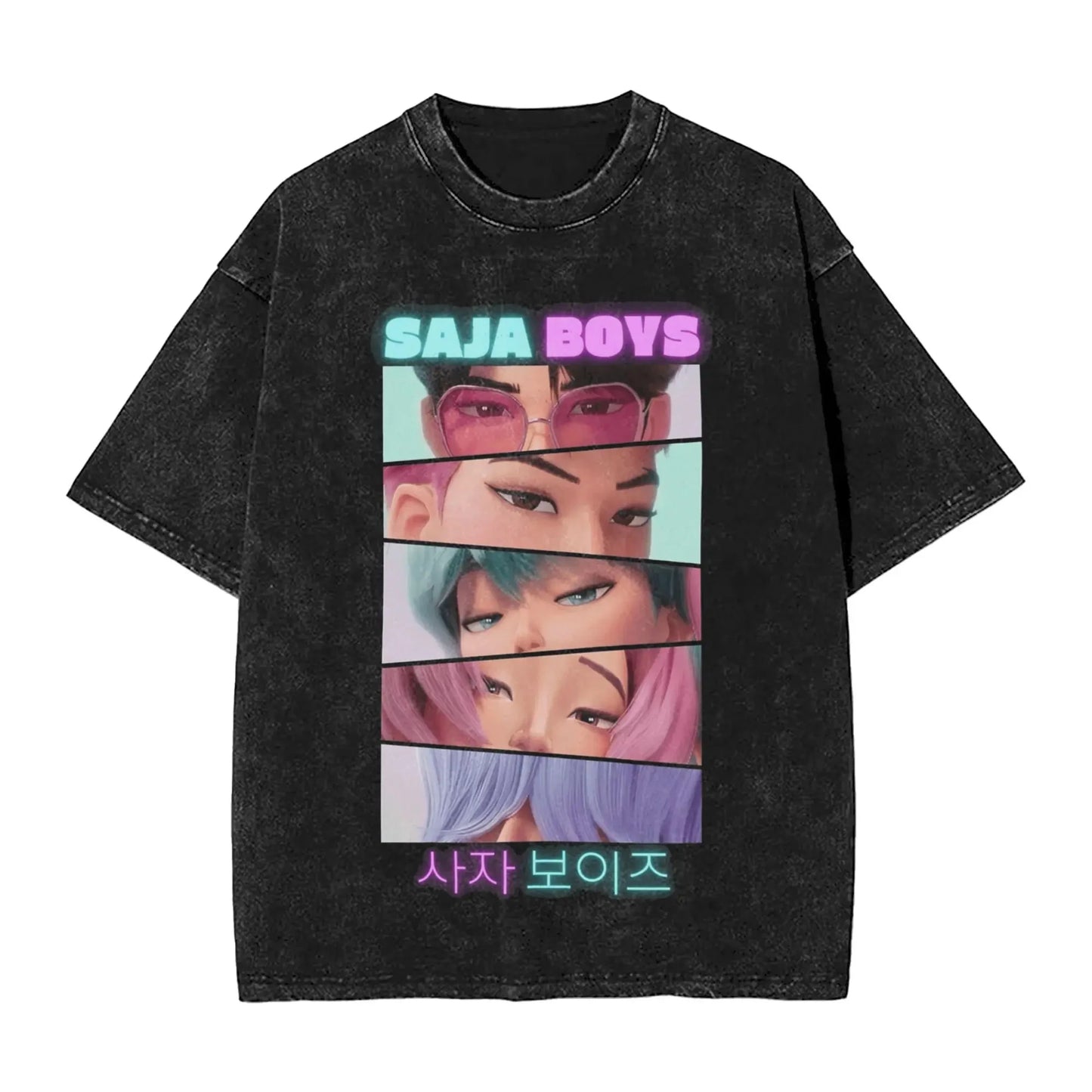 Saja Boys Kpop Demon Hunters Vintage Style T-Shirts