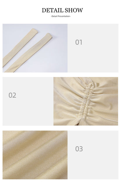 Sexy Split Wrapped Dress Hollow-out Halter Strap Backless Dress