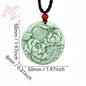 Light Green Natural Jade Flower Heart Pendant Necklace Real Jewellery Carved Gemstone Fashion Charm Amulet Gifts for Women Men