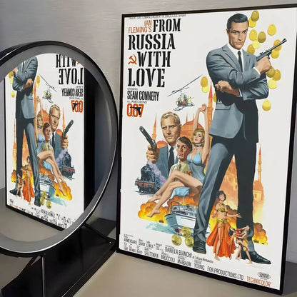 J-James Bond 007 Poster HD Art Sticky Wall Waterproof Home Living Room Bedroom Aesthetic Decoration