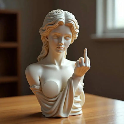 Funny Middle Finger Venus Statue Funny Goddess Statue 3d Resin Office Home Cultural Decoration Design Unique Ornaments Craft