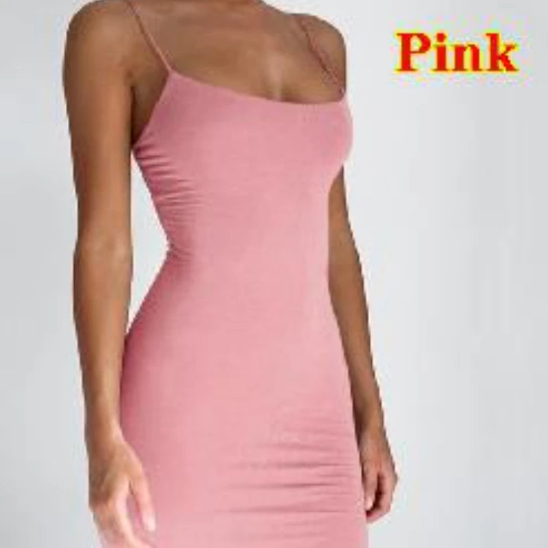 Summer Spaghetti Strap Mini Dress Women