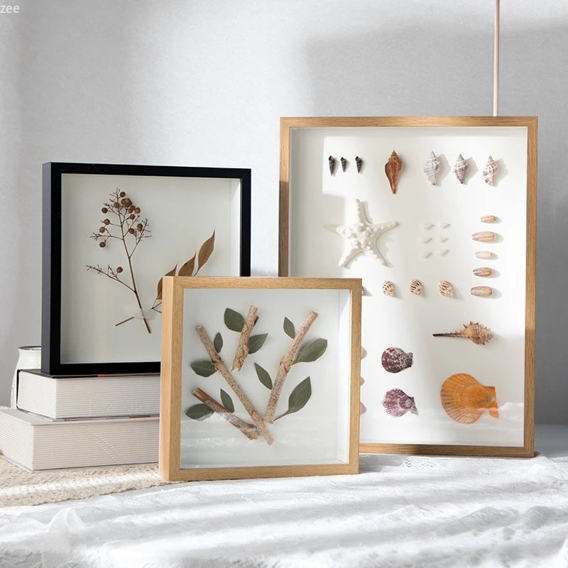 DIY 3D Dried Flower Photo Frames Specimen Stand for Home Decor Desktop Ornment Decoração Para Sala Clear Photo Frame Mini Frame