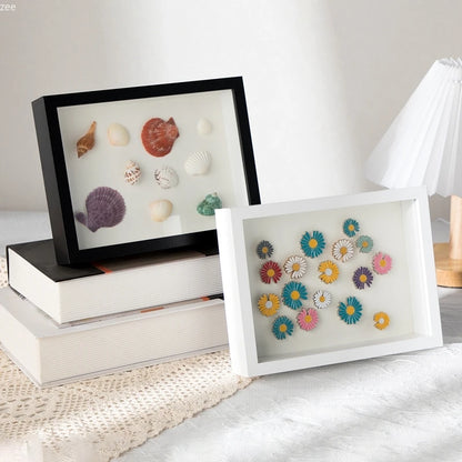 DIY 3D Dried Flower Photo Frames Specimen Stand for Home Decor Desktop Ornment Decoração Para Sala Clear Photo Frame Mini Frame