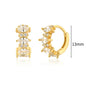 Luxury 925 Sterling Silver Ear Needle Flower Colorful Crystal Gold Earring For Women Hoop Earrings Trend Jewelry  Accessories