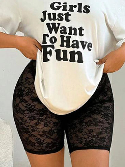 Women s Lace High Waist Sheer Mesh Panty Shorts Underwear