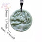 Light Green Natural Jade Flower Heart Pendant Necklace Real Jewellery Carved Gemstone Fashion Charm Amulet Gifts for Women Men