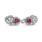 European New S925 Silver Zircon Heart-ShapedColored Earrings Suitable For Women's Holiday Exquisite Charm Jewelry Gifts