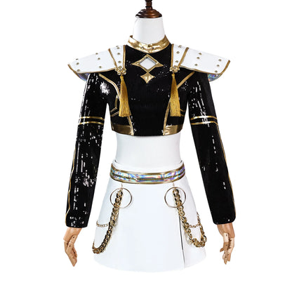Kids Rumi Cosplay Costume Kpop Demons Children Disguise Halloween Carnival Party Clothing