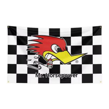 90x150cm Mr.Horsepower Clay Smith Cams Flag Car Tapestry Polyester Digital Printing Horsepower With Attitoue Banner For Decor