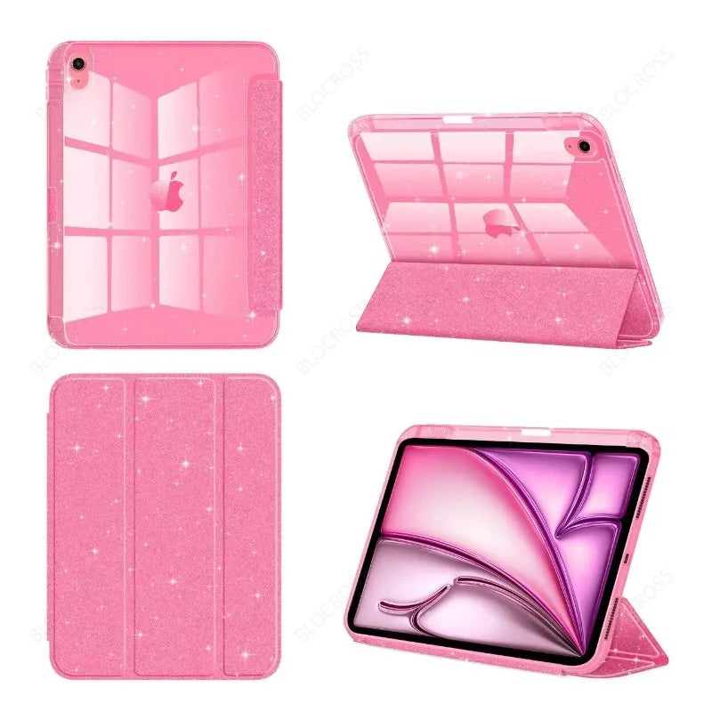 For 2025 iPad Air 11 Case 10th 11th A16 Cover For iPad Pro 11 Air 4 5 10.9 12.9 M2 M3 M4 Pro 13 10.2 7 8 9th Pencil Holder Case