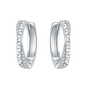 CYMYSS 2025 New 925 Sterling Silver Classic Hollow-out Versatile Hoop Earrings for Women Fine Jewelry Ideal Birthday Party Gifts