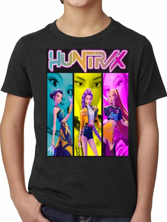 Men's T-shirt New American Harajuku Style K-pop Demon Hunter Tiger and Bird Demon Hunter Tiger Print T-shirt streetwear Unisex