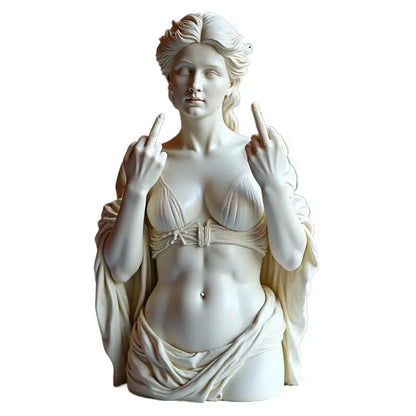 Funny Middle Finger Venus Statue Funny Goddess Statue 3d Resin Office Home Cultural Decoration Design Unique Ornaments Craft