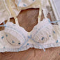 Lolita Women's Bra Set Small Breasts Gathering Up Bra Adjustable Collecting Vice Breasts No Steel Ring Bra Set