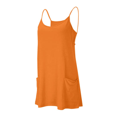 Sport Mini Dress For Women Summer Sleeveless Dress Casual Short Sundress