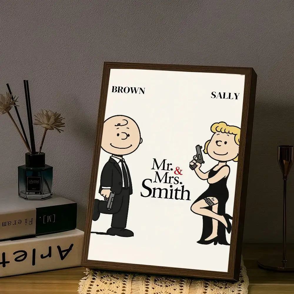 Anime S-Snoopy Classical Movie DIY Sticky Poster Fancy Wall Sticker For Living Room Bar Decoration Wall Decor