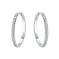 CYMYSS 2025 New 925 Sterling Silver Classic Hollow-out Versatile Hoop Earrings for Women Fine Jewelry Ideal Birthday Party Gifts