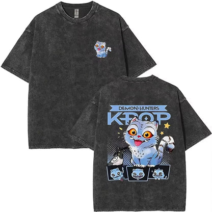 Huntrix Kpop Demon Hunter Washed T-Shirt