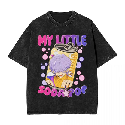 Oversized Washed T-Shirt My Little Soda Pop Saja Boys KPop Demon Hunters
