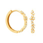 Luxury 925 Sterling Silver Ear Needle Flower Colorful Crystal Gold Earring For Women Hoop Earrings Trend Jewelry  Accessories