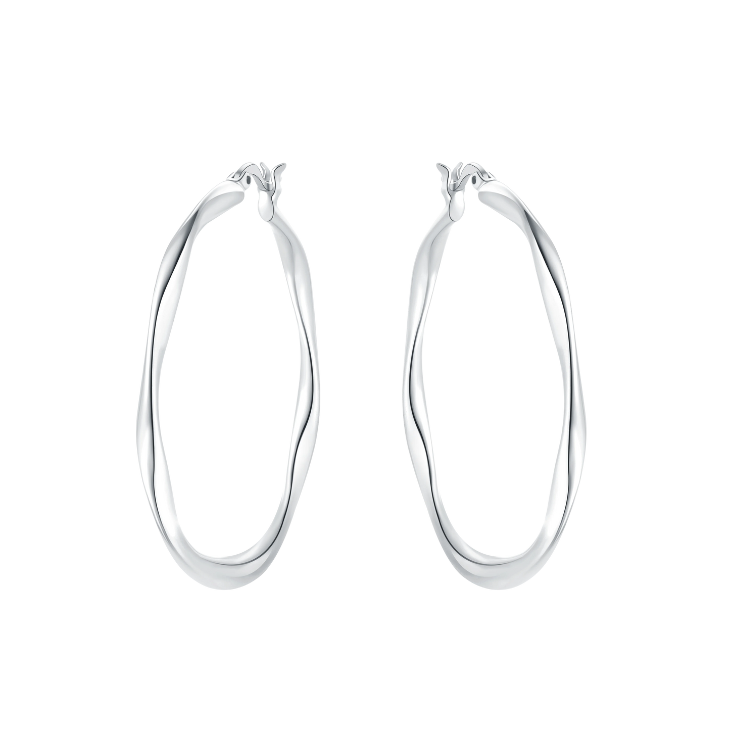 CYMYSS 2025 New 925 Sterling Silver Classic Hollow-out Versatile Hoop Earrings for Women Fine Jewelry Ideal Birthday Party Gifts
