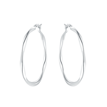 CYMYSS 2025 New 925 Sterling Silver Classic Hollow-out Versatile Hoop Earrings for Women Fine Jewelry Ideal Birthday Party Gifts
