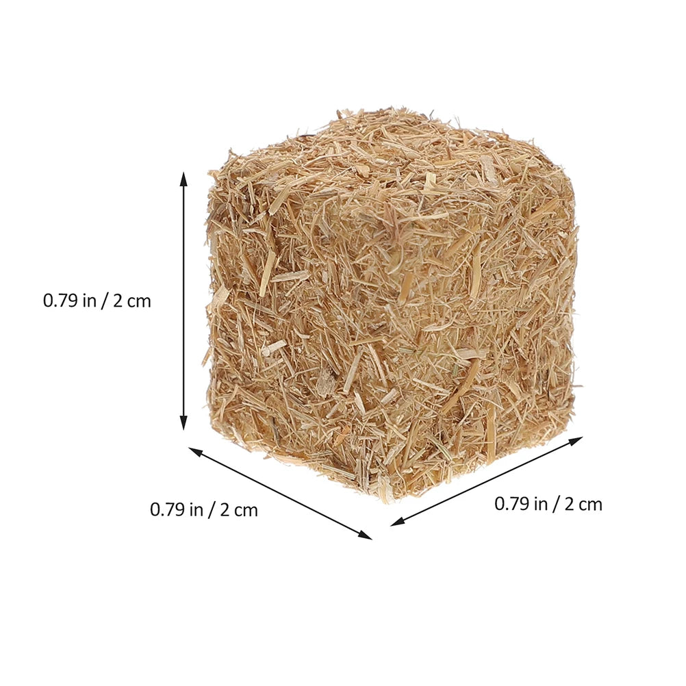 12pcs Home Decor Stackable Haystack Autumn Style Mini Hayrick Ornament Scene Bales Dollhouse Mini Bales for Micro Landscaping