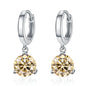 2ct Moissanite Diamond Earrings 100% S925 Sterling Sliver Orginal Drop Earring Wedding Bride Jewelry with Certificate for Women