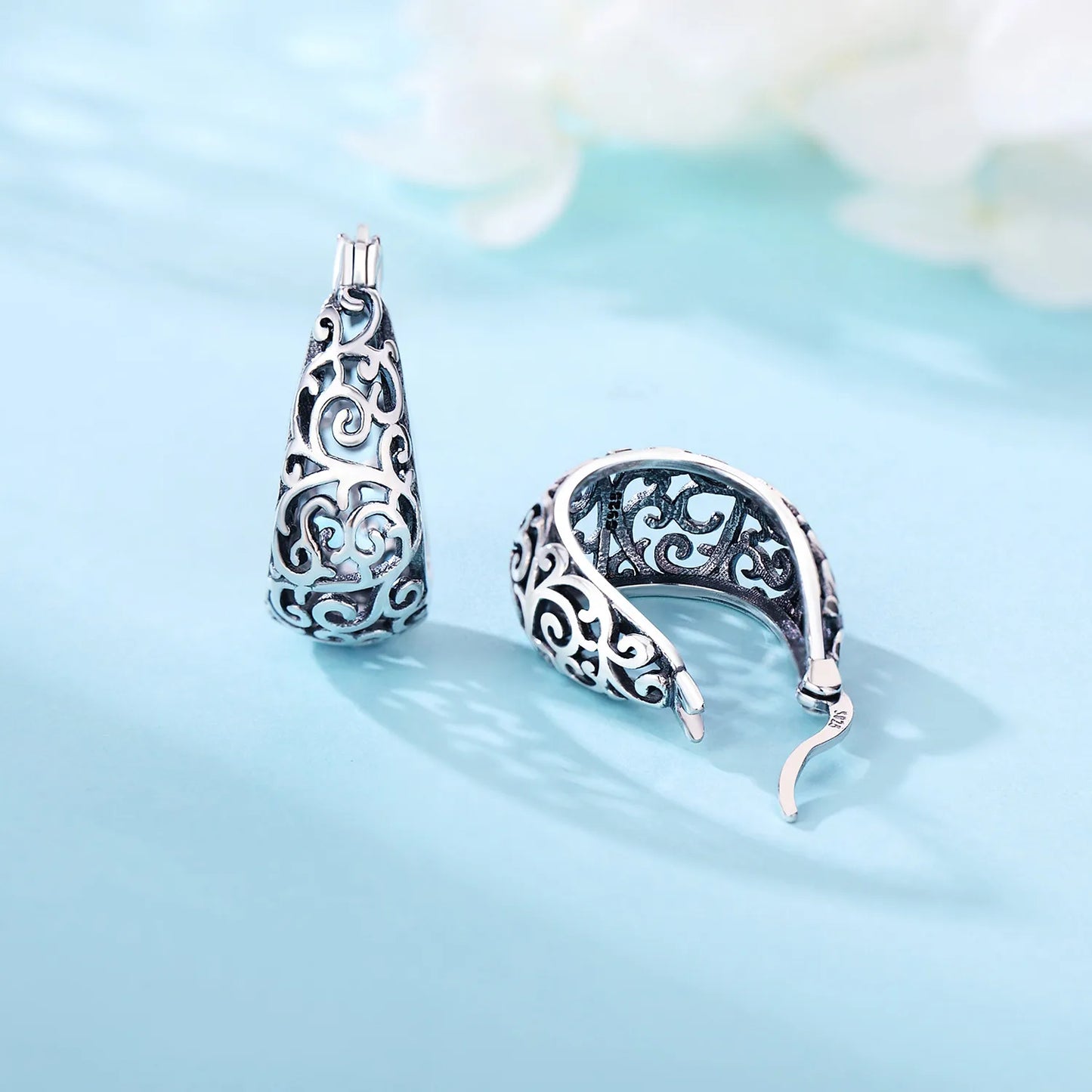 CYMYSS 2025 New 925 Sterling Silver Classic Hollow-out Versatile Hoop Earrings for Women Fine Jewelry Ideal Birthday Party Gifts