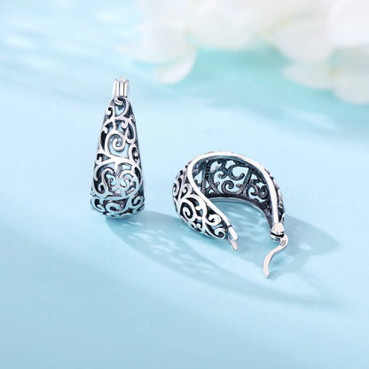 CYMYSS 2025 New 925 Sterling Silver Classic Hollow-out Versatile Hoop Earrings for Women Fine Jewelry Ideal Birthday Party Gifts