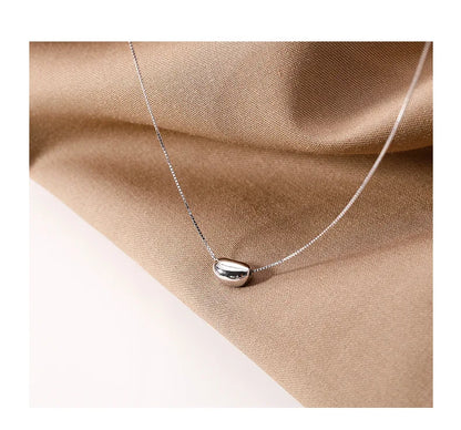 925 Sterling Silver Necklace Pendant Soybean High Quality Fashion Jewelry For Women Chains Wedding Birthday Gift