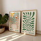 2 Frameless Matisse Flowers,Bohemian Floral Art,Bedroom Wall Decor,Living Room Prints,Exhibition Mid-century Modern Art Prints