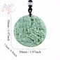 Light Green Natural Jade Flower Heart Pendant Necklace Real Jewellery Carved Gemstone Fashion Charm Amulet Gifts for Women Men