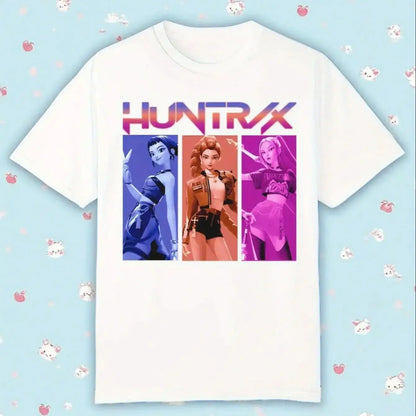 Men's T-shirt New American Harajuku Style K-pop Demon Hunter Tiger and Bird Demon Hunter Tiger Print T-shirt streetwear Unisex