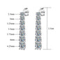FEOBUR 2.8CT Full Moissanite Drop Earrings for Women Original 925 Sterling Silver Tassel Dangle Earrings Bridal Wedding Jewelry