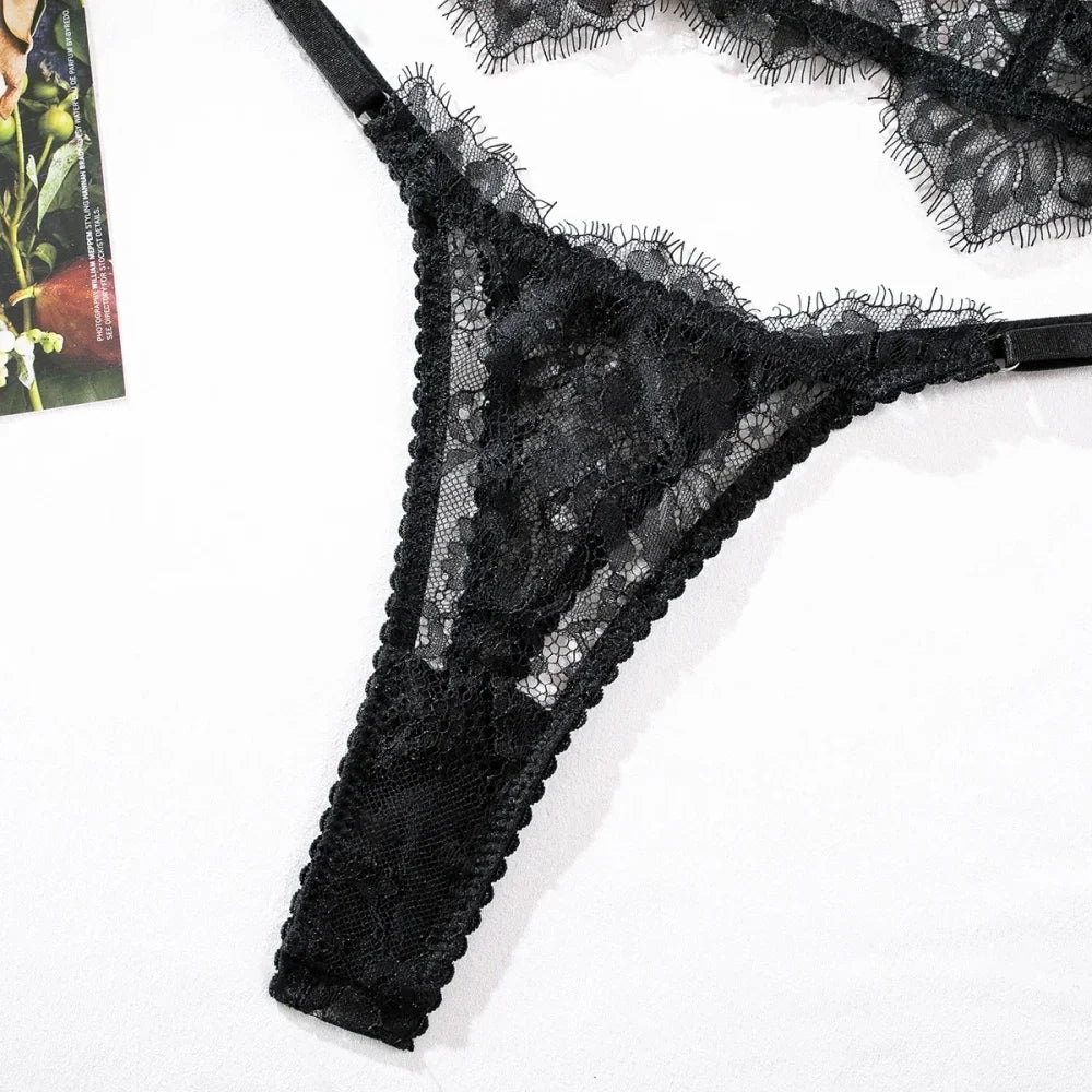 Floral Lace Sexy Lingerie Set