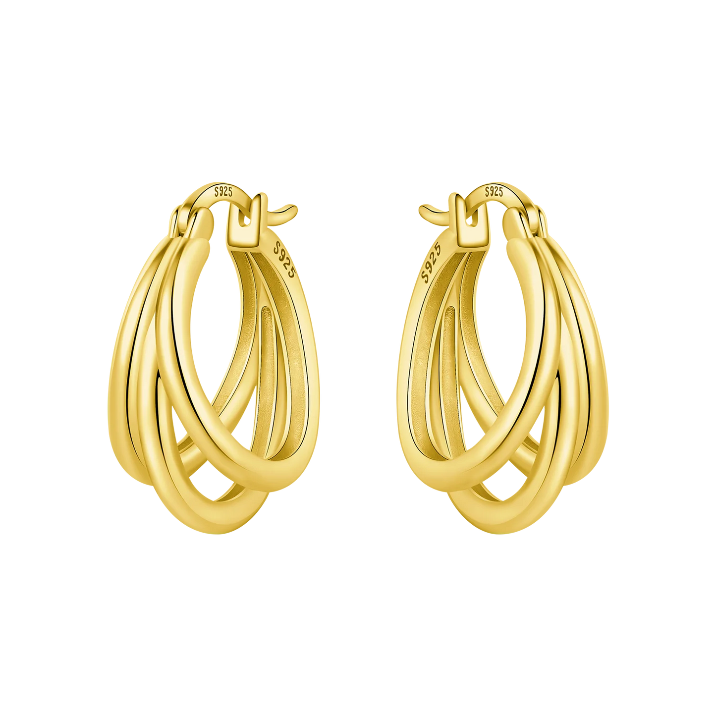 CYMYSS 2025 New 925 Sterling Silver Classic Hollow-out Versatile Hoop Earrings for Women Fine Jewelry Ideal Birthday Party Gifts