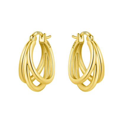 CYMYSS 2025 New 925 Sterling Silver Classic Hollow-out Versatile Hoop Earrings for Women Fine Jewelry Ideal Birthday Party Gifts