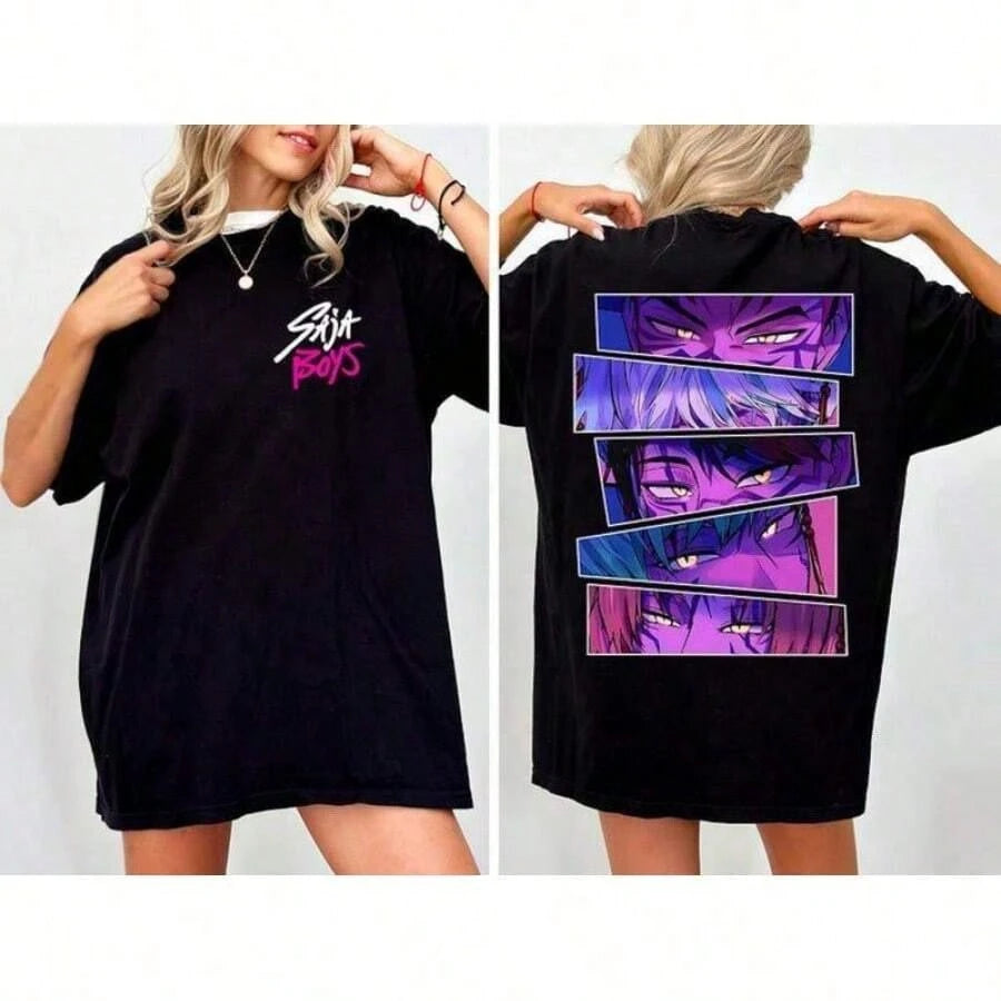 Short Sleeve Kpop Shirt Saja Fan Gifts T-Shirt Demon Hunters