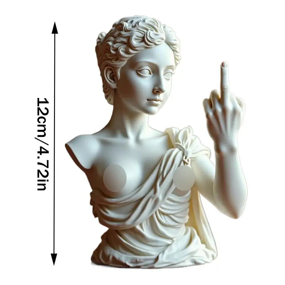 Funny Middle Finger Venus Statue Funny Goddess Statue 3d Resin Office Home Cultural Decoration Design Unique Ornaments Craft